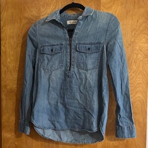 Madewell Blue Denim Blouse